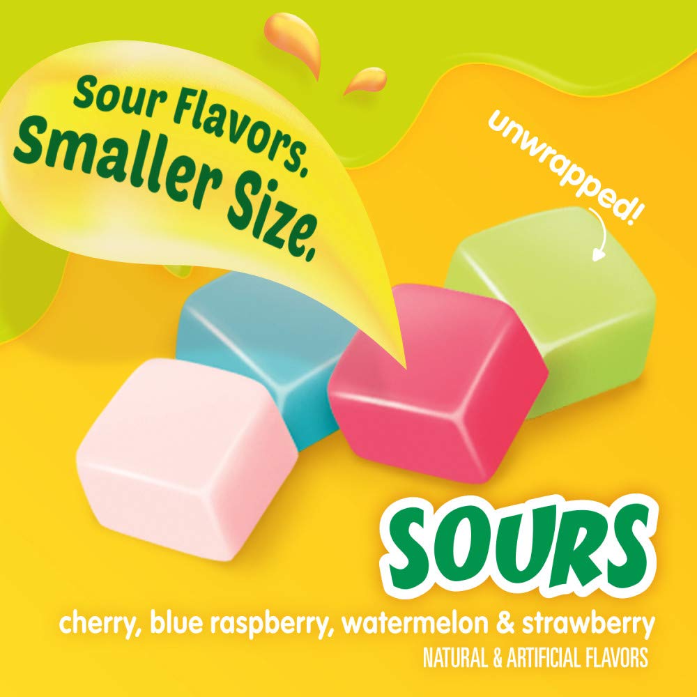 Assorted cherry, blue raspberry, watermelon, and strawberry flavors for fruity variety.