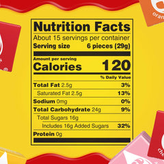 Starburst Original Fruit Chews individually wrapped for on-the-go snacking.