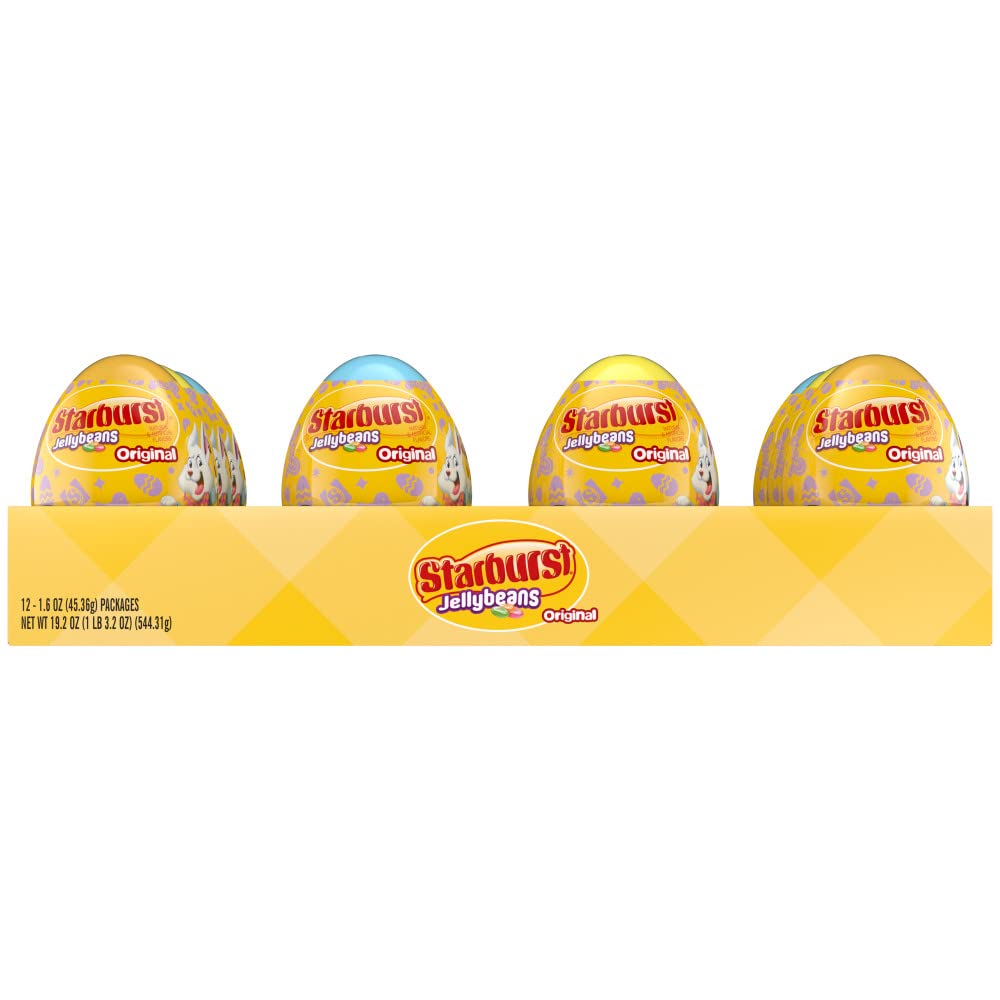 Starburst Original Jelly Bean Egg Box shows twelve prefilled eggs for Easter gifting