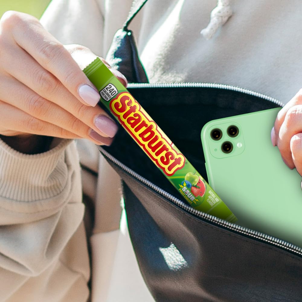 STARBURST Sour Chewy Candy movie night snack idea closeup.