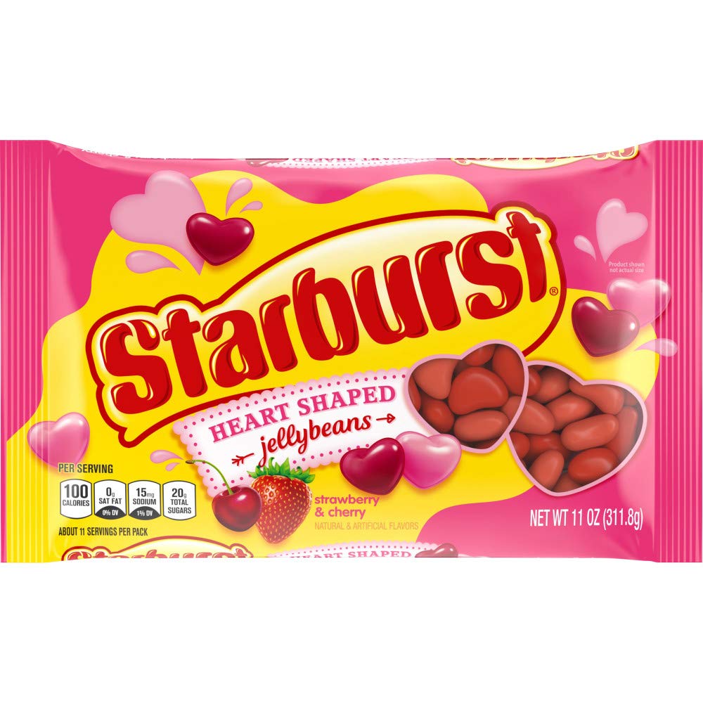 Starburst Valentine heart-shaped jellybeans bag for gifting and sharing