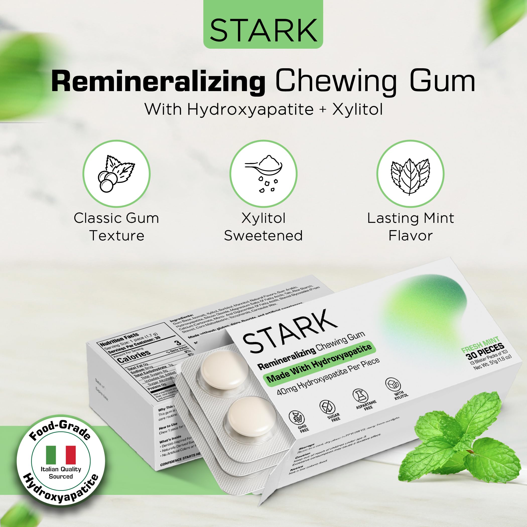 STARK Labs individually sealed blister packs for on-the-go freshness
