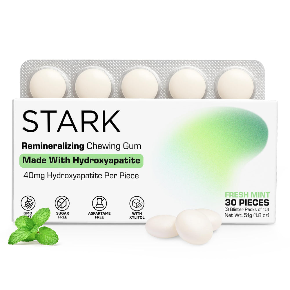 STARK Labs remineralizing gum with hydroxyapatite for after-meal enamel support