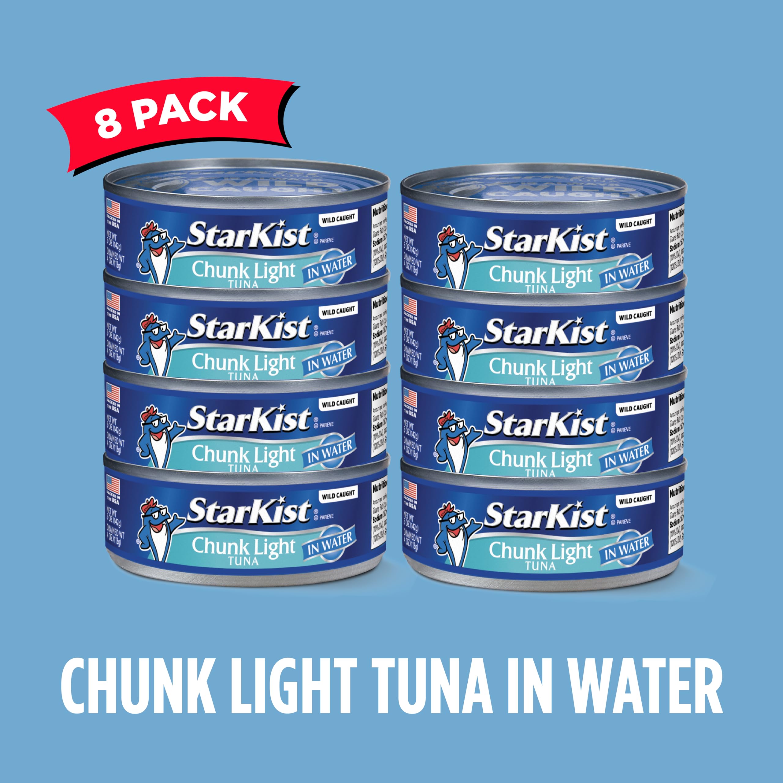 StarKist 8-pack in water, easy pantry stocking.