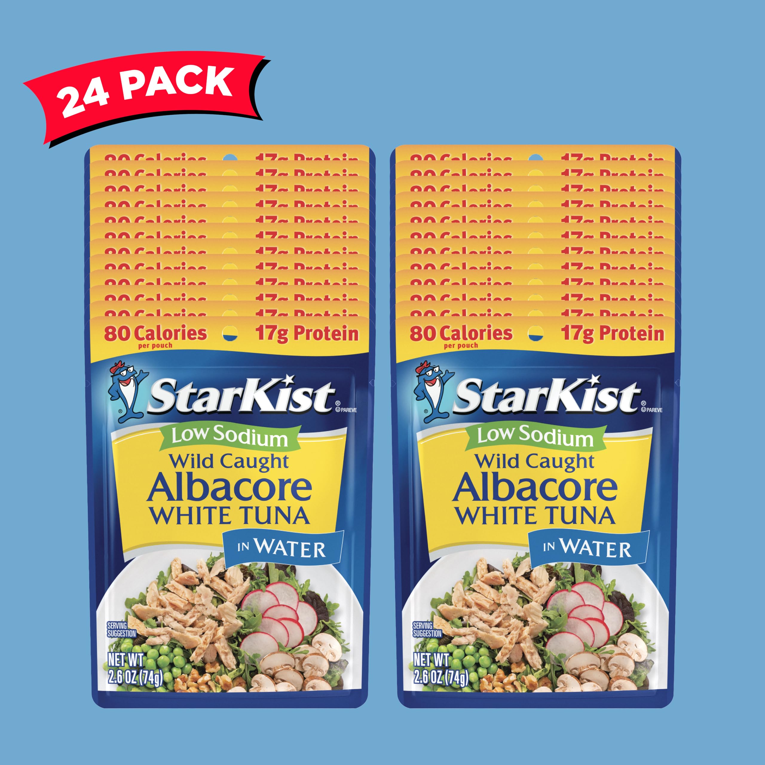 StarKist albacore tuna pouch in hand demonstrates portable quick-snack readiness