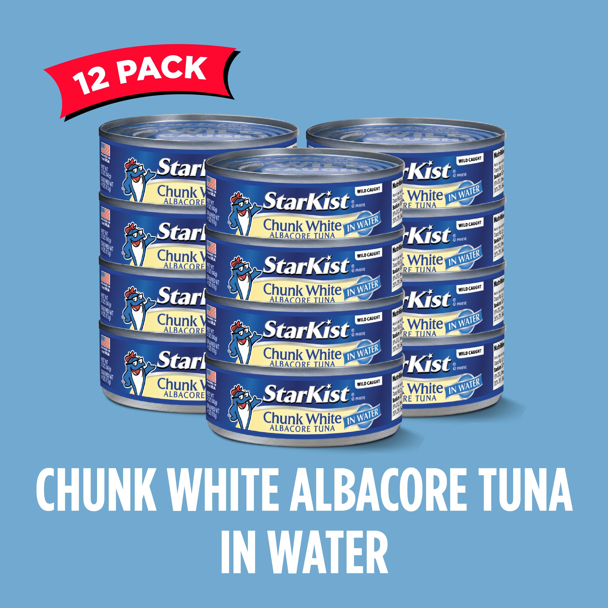 StarKist wild caught albacore tuna in water with mild flavor.