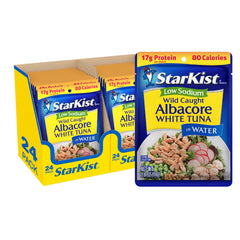 StarKist albacore white tuna pouch in water highlights convenient protein option