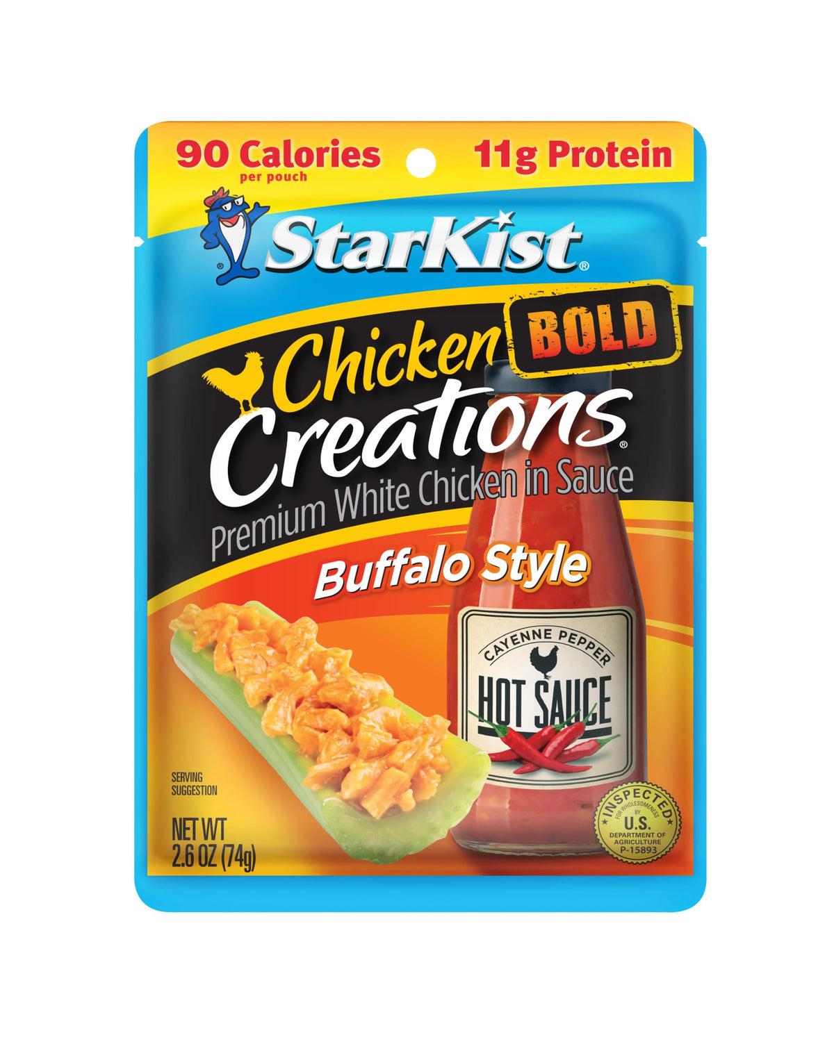 StarKist Chicken Creations Bold Buffalo Style pouch ready-to-eat for quick protein on the go.