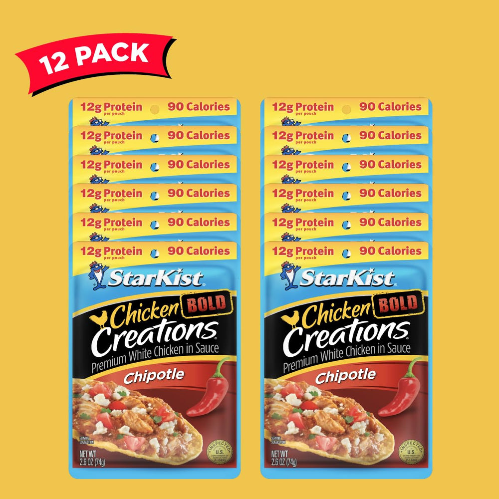 StarKist Chicken Creations Bold Chipotle poured over bowl—smoky, spicy flavor with wholesome protein.