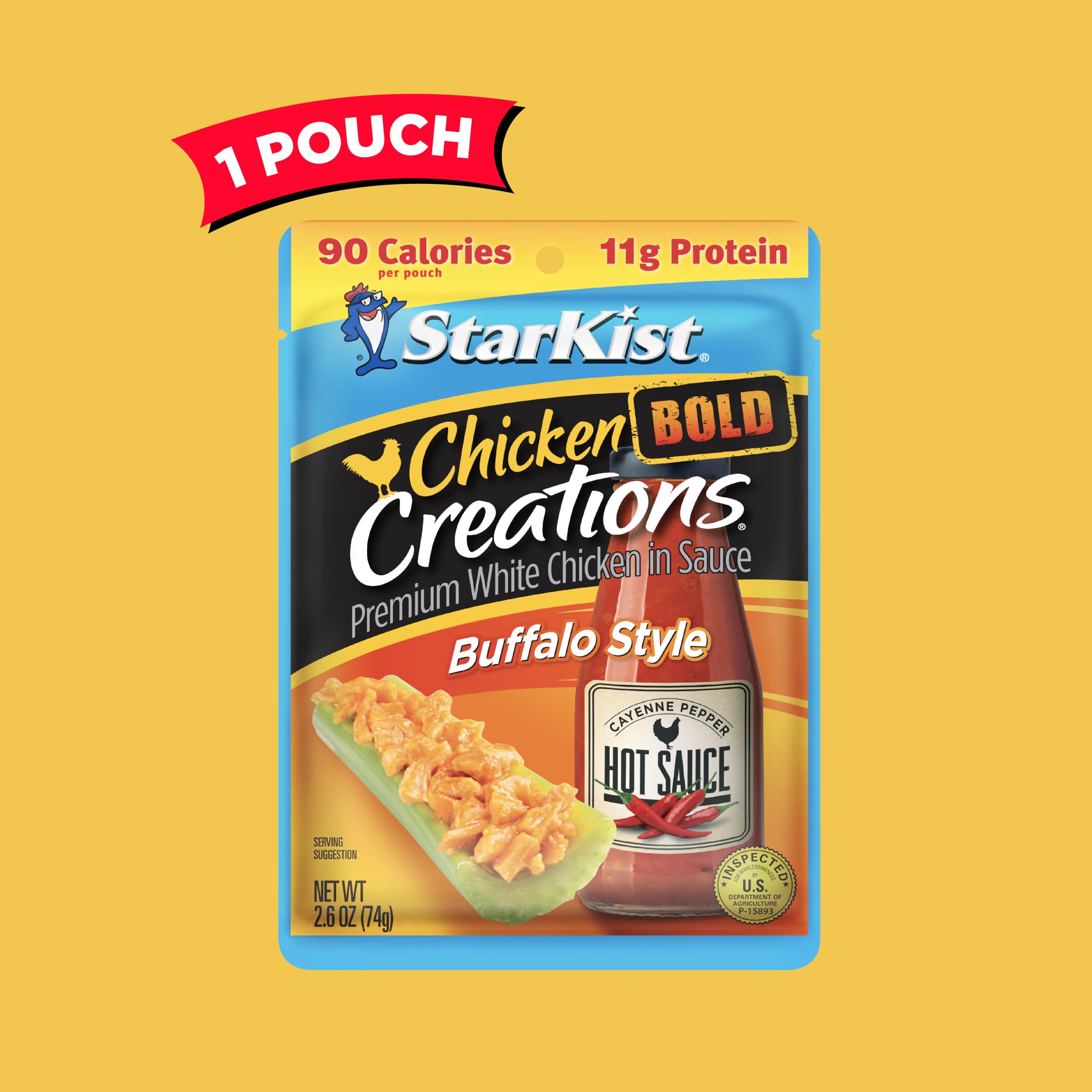 StarKist Buffalo Style pouch is gluten-free and fits keto or Weight Watchers plans.