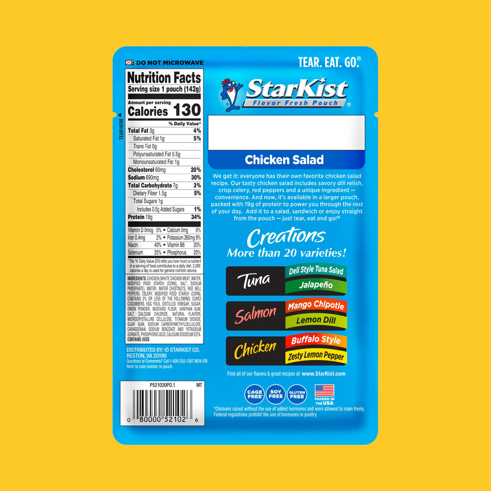 StarKist Chicken Creations chicken salad pouch open for quick meals