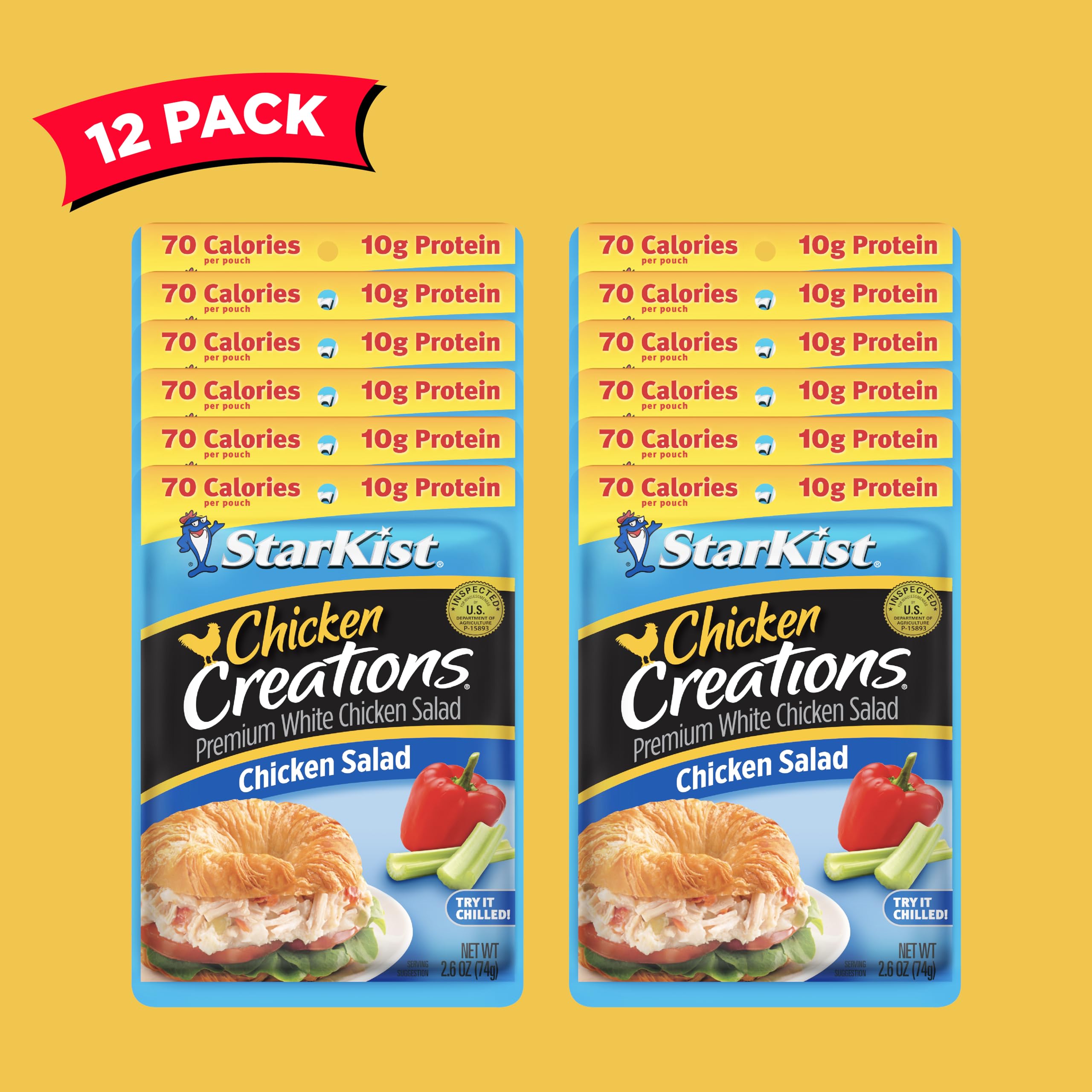 StarKist Chicken Creations Chicken Salad pouch is ready-to-eat, no opener or draining needed.