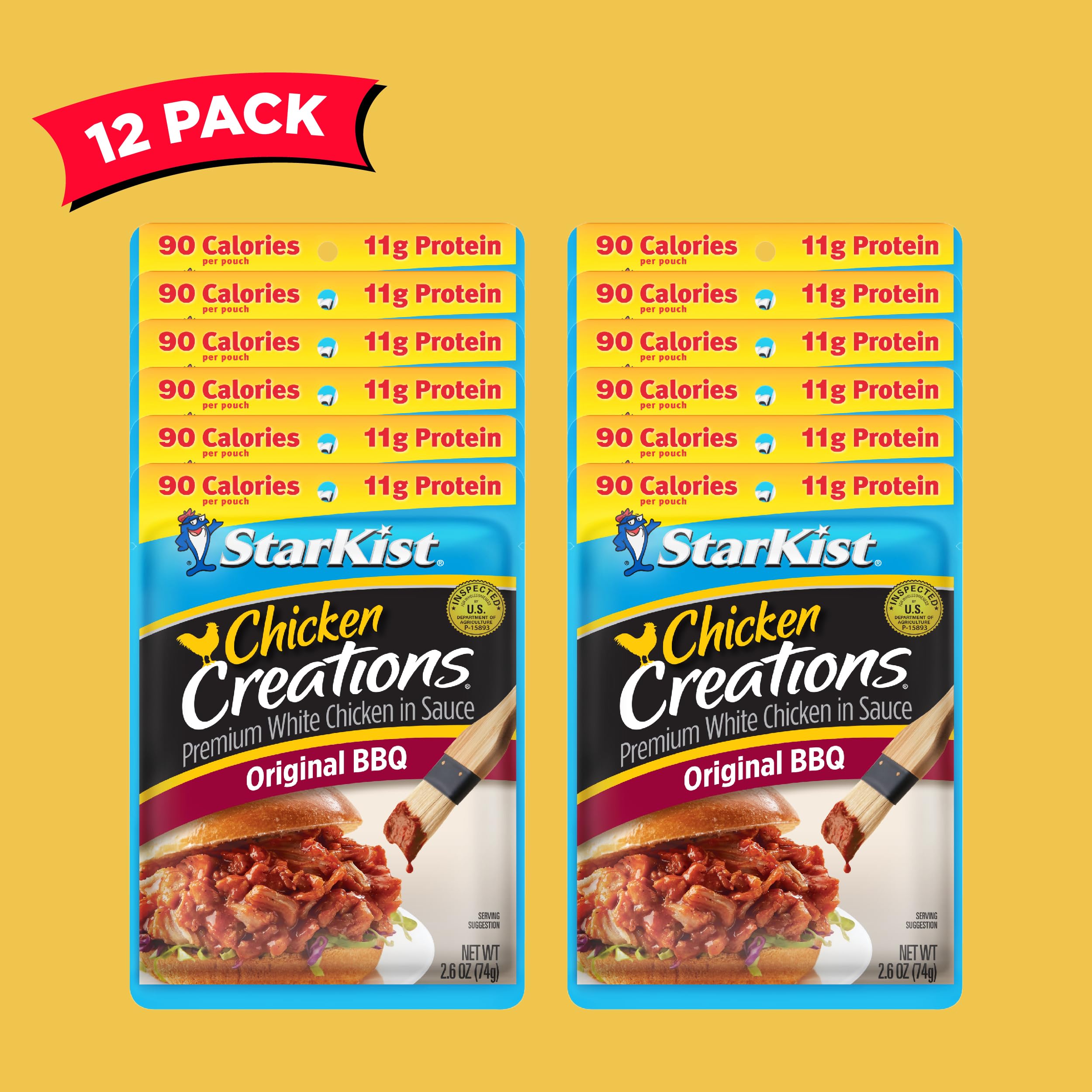 StarKist Chicken Creations Classic BBQ in lunchbox, portable protein for busy days.