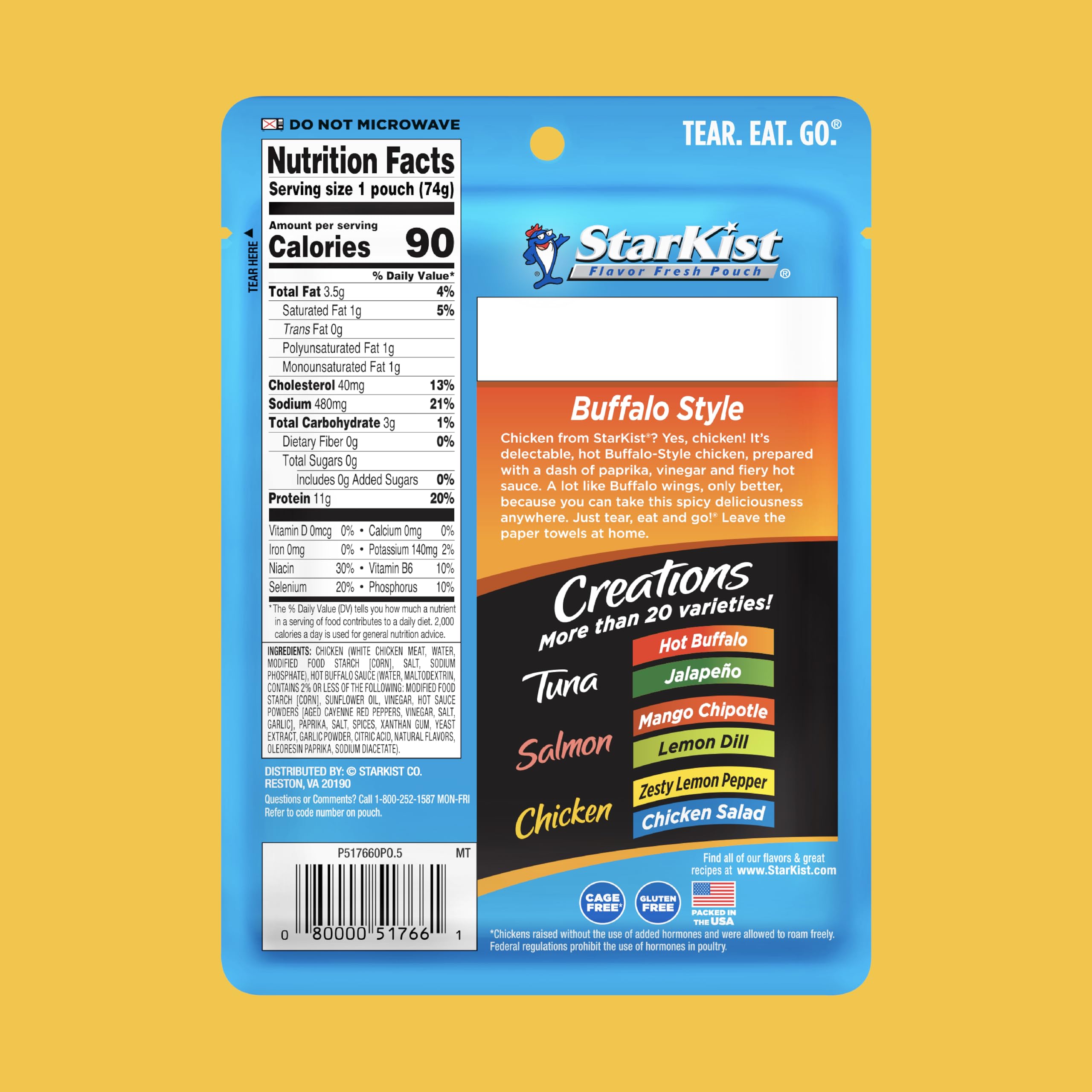 StarKist Chicken Creations lean protein serve ideal for quick salads.