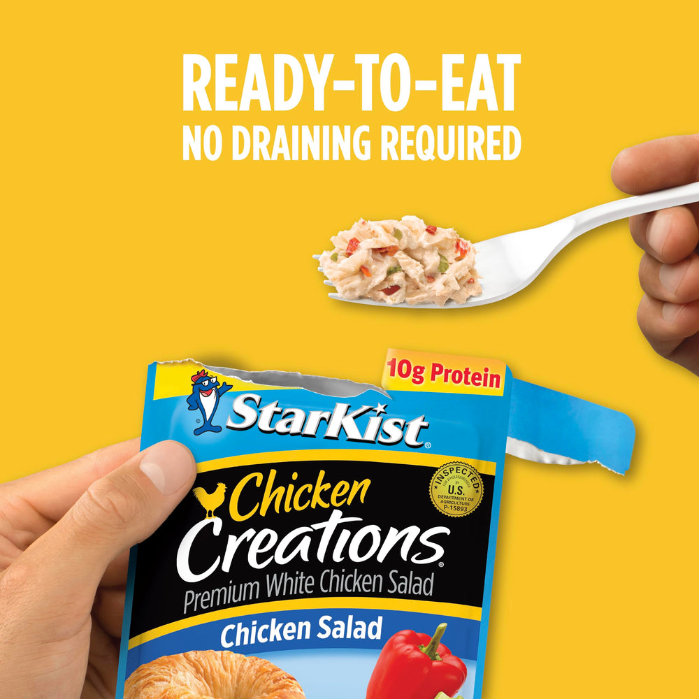 StarKist Chicken Creations salad bowl pairing idea with greens.