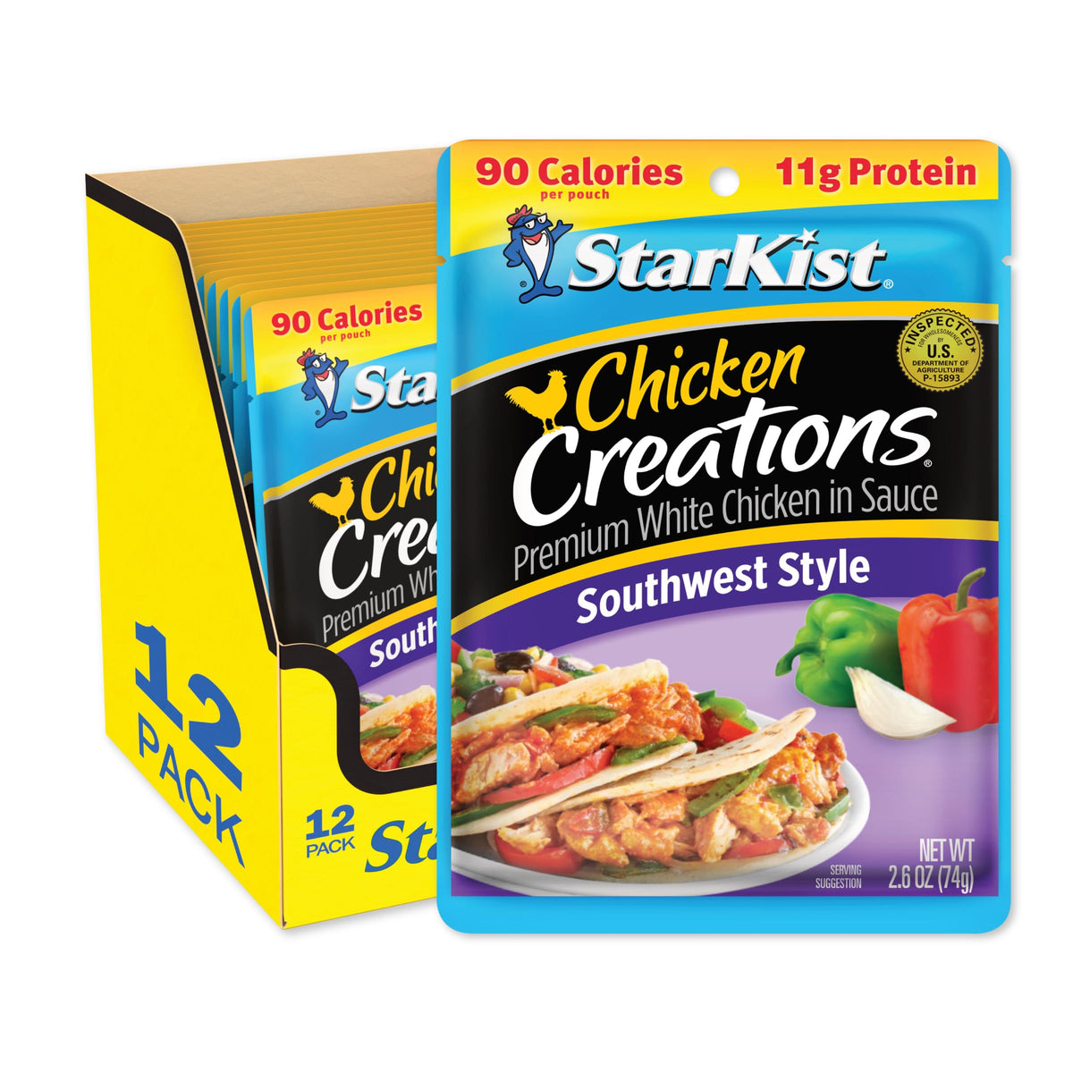 StarKist Chicken Creations Southwest Style pouch ready-to-eat for quick, protein-packed meals