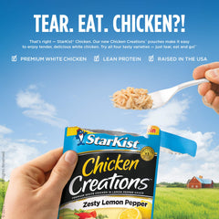 StarKist Chicken Creations Zesty Lemon Pepper with pasta creates a fast meal.