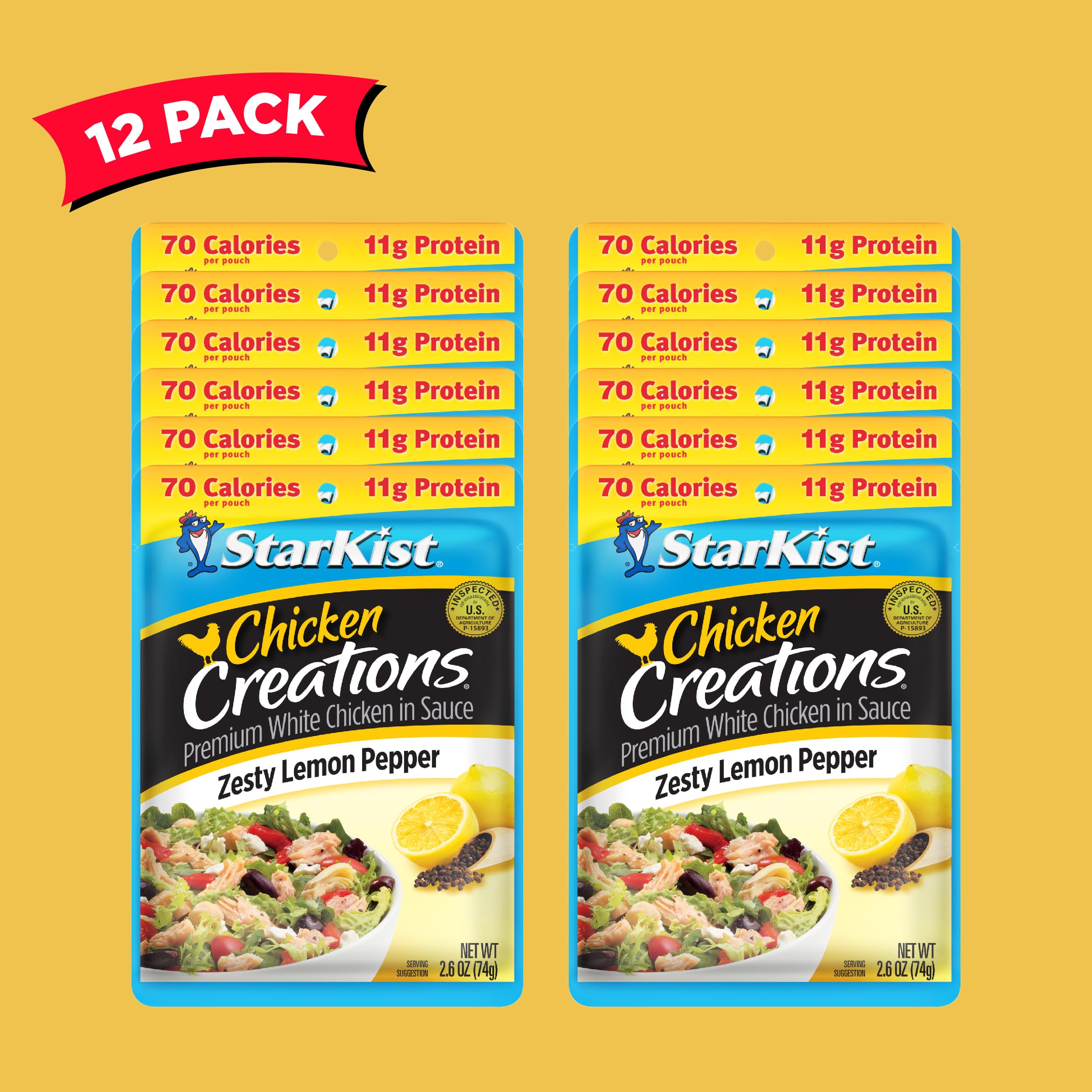 StarKist Zesty Lemon Pepper pouch tear-open demonstration for instant, convenient meals.