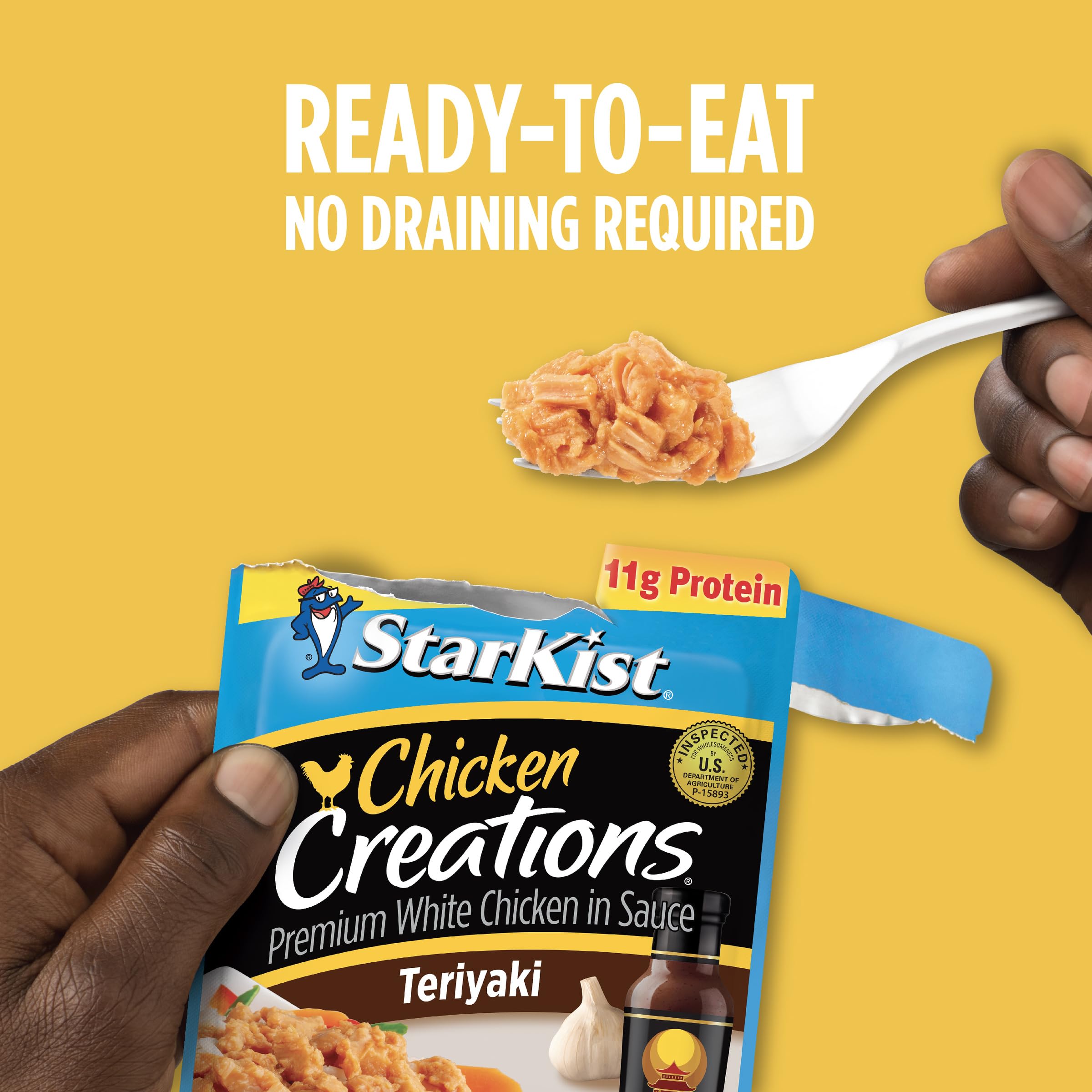 StarKist Teriyaki chicken with salad ingredients suitable for Keto or Mediterranean.