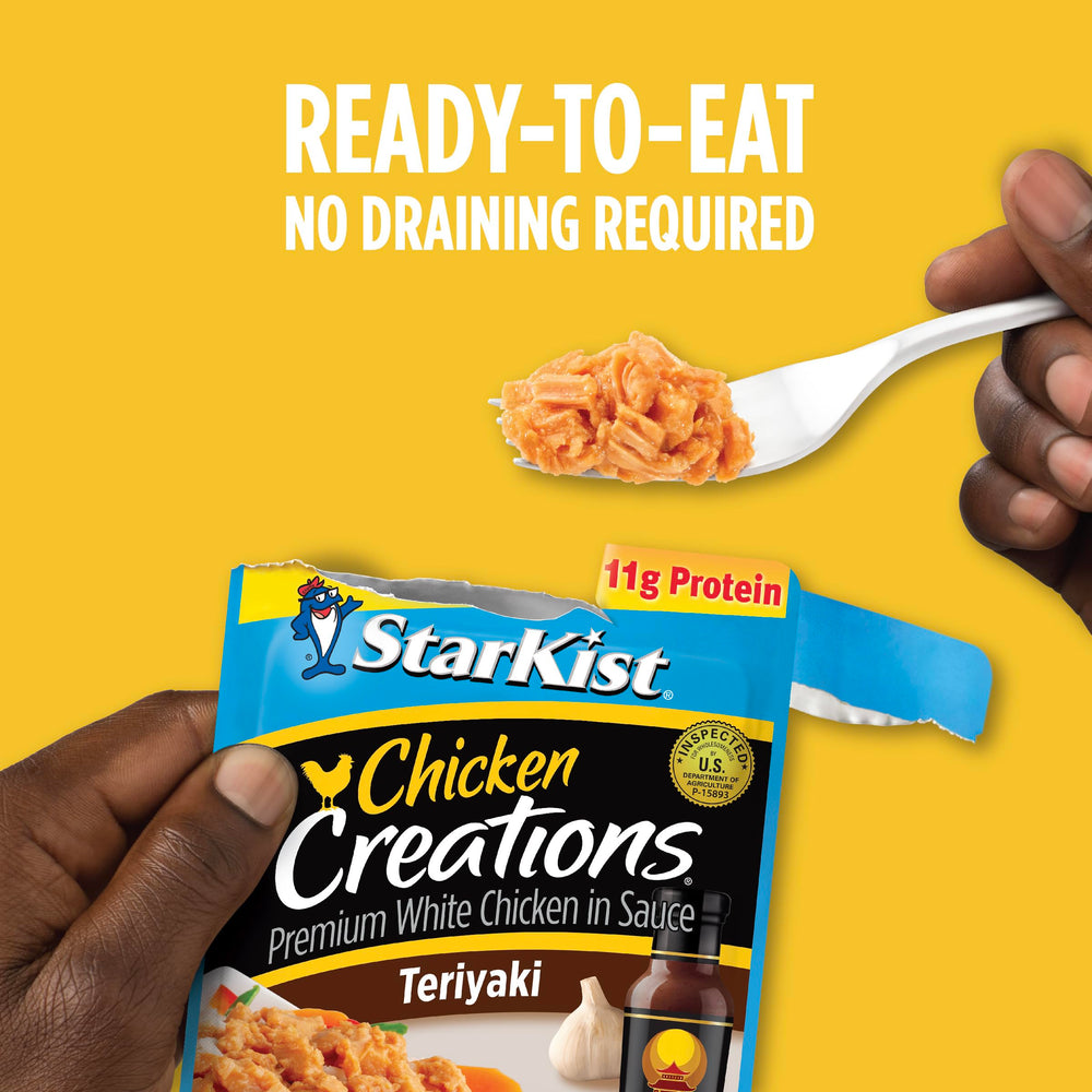 StarKist Teriyaki chicken with salad ingredients suitable for Keto or Mediterranean.