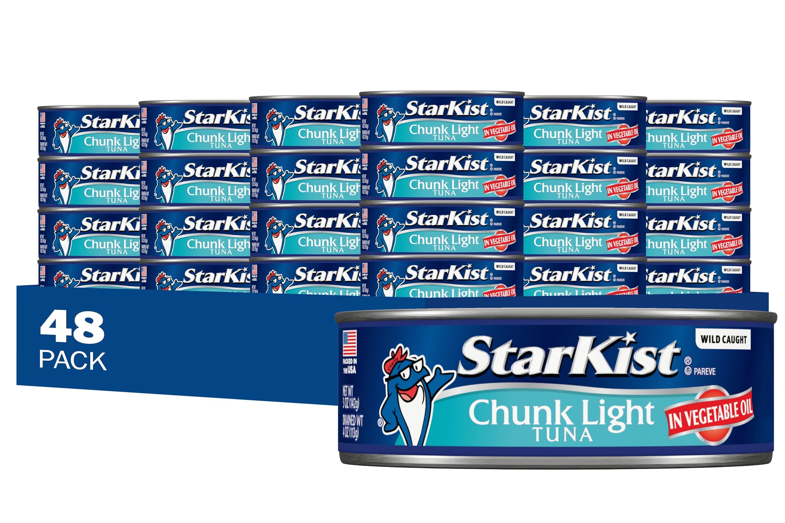 StarKist Chunk Light Tuna in Oil can front view, protein-rich option for quick meals.
