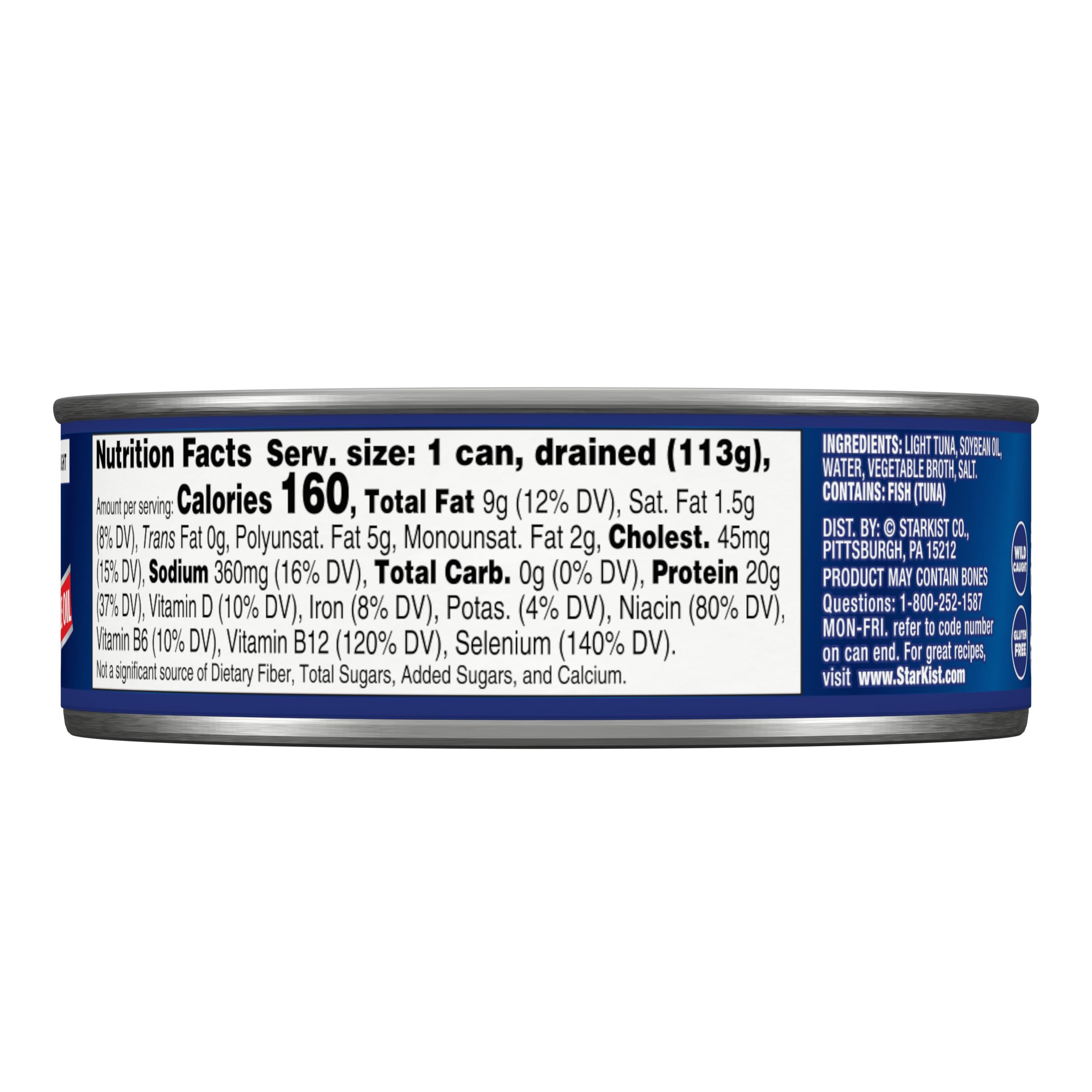 StarKist Chunk Light Tuna in Oil opened can with fork, ready-to-eat protein.