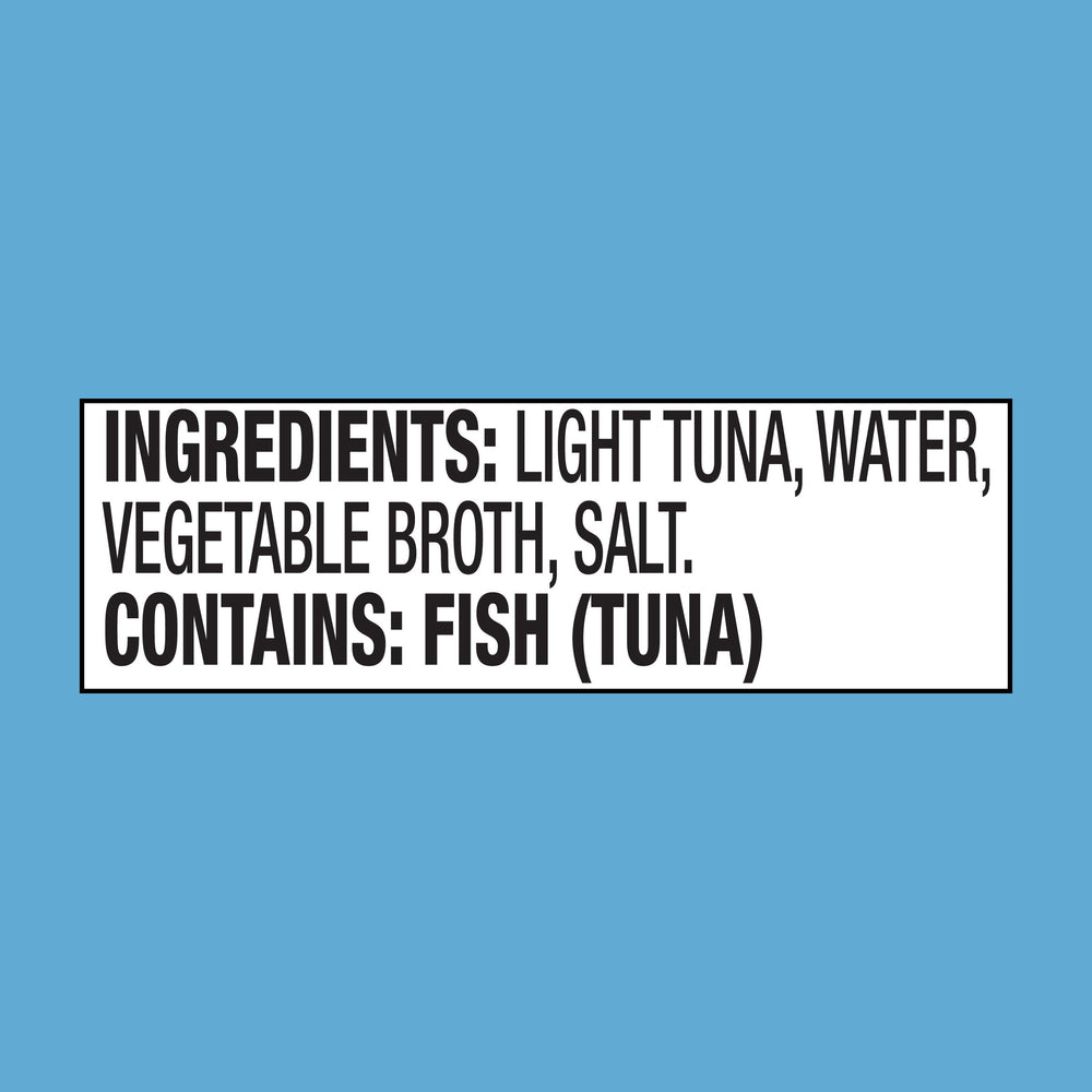 StarKist Chunk Light Tuna in Water label showing gluten-free and soy-free notes.