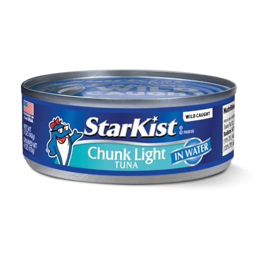 StarKist Chunk Light Tuna in Water serving bowl, ready-to-eat protein for lunch.