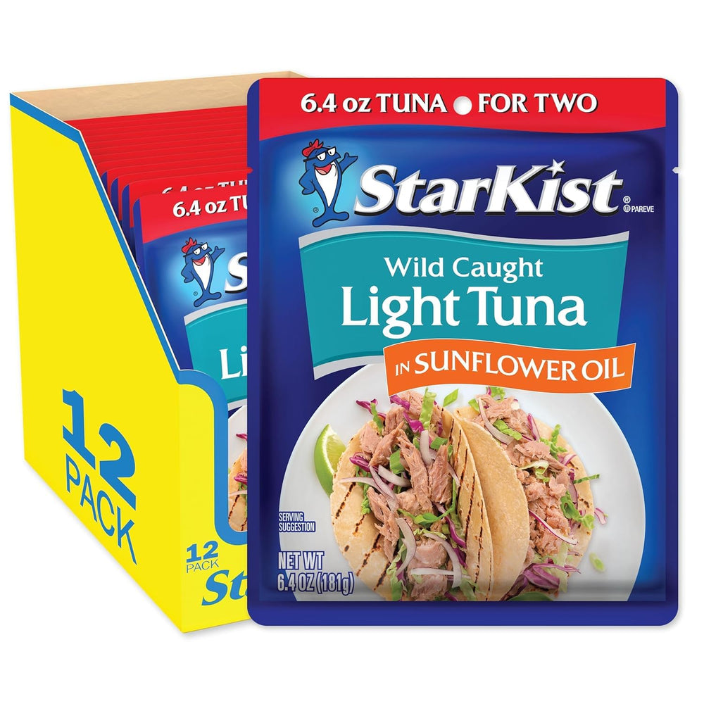 StarKist Chunk Light Tuna in Sunflower Oil pouch – ready to eat protein on the go.