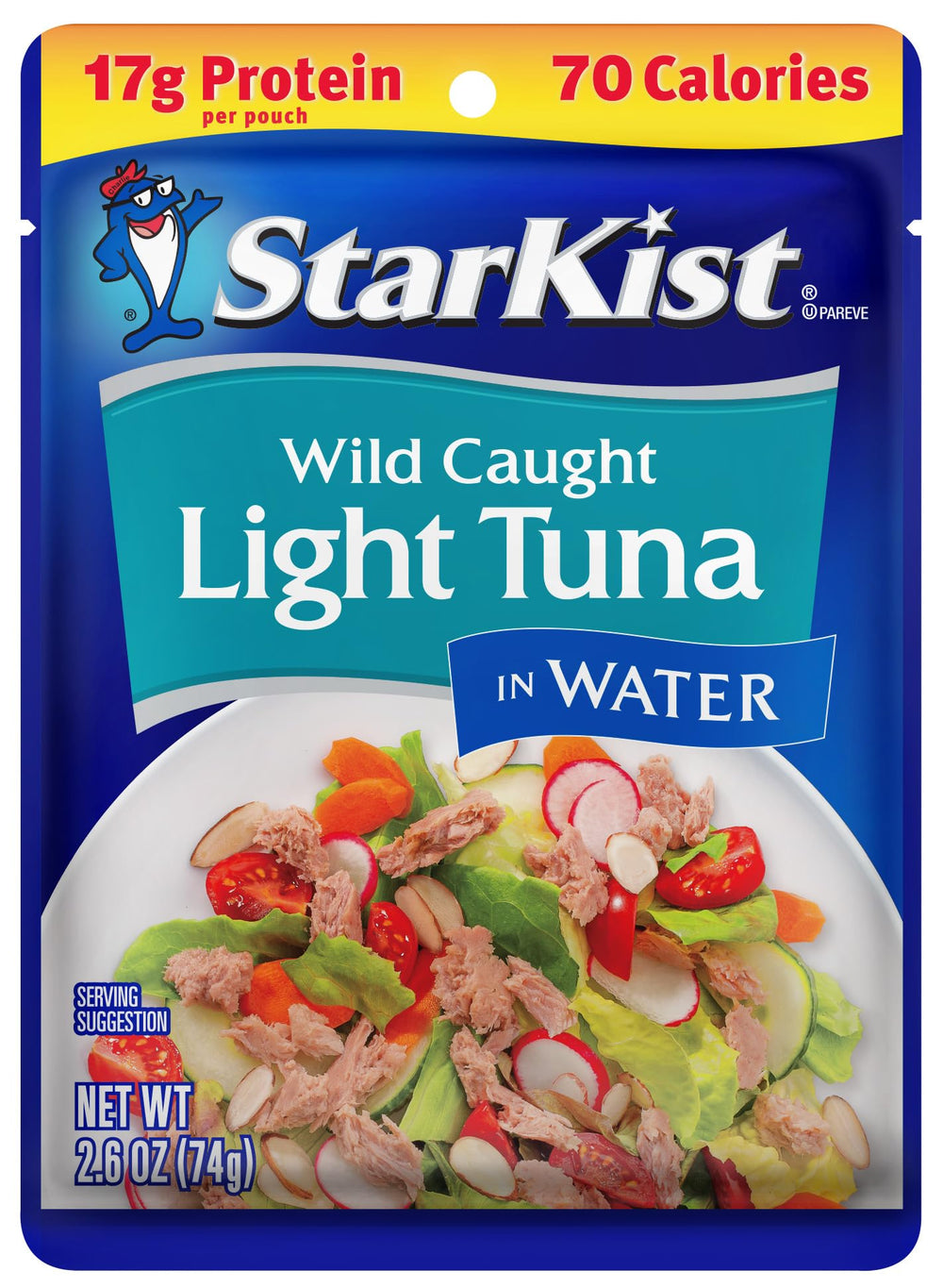 StarKist Chunk Light Tuna in Water pouch close-up for quick, protein-packed meals