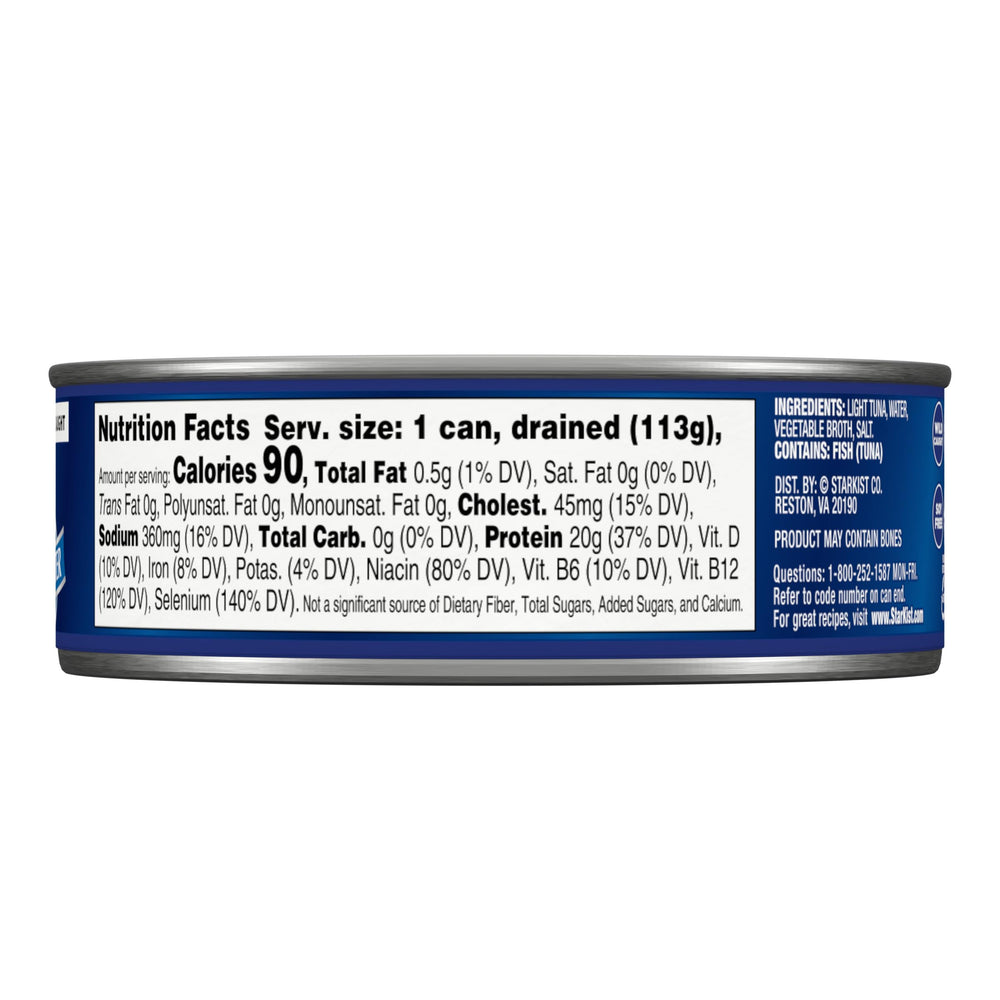 StarKist Chunk Light Tuna in Water served on a fork, ideal for salads.