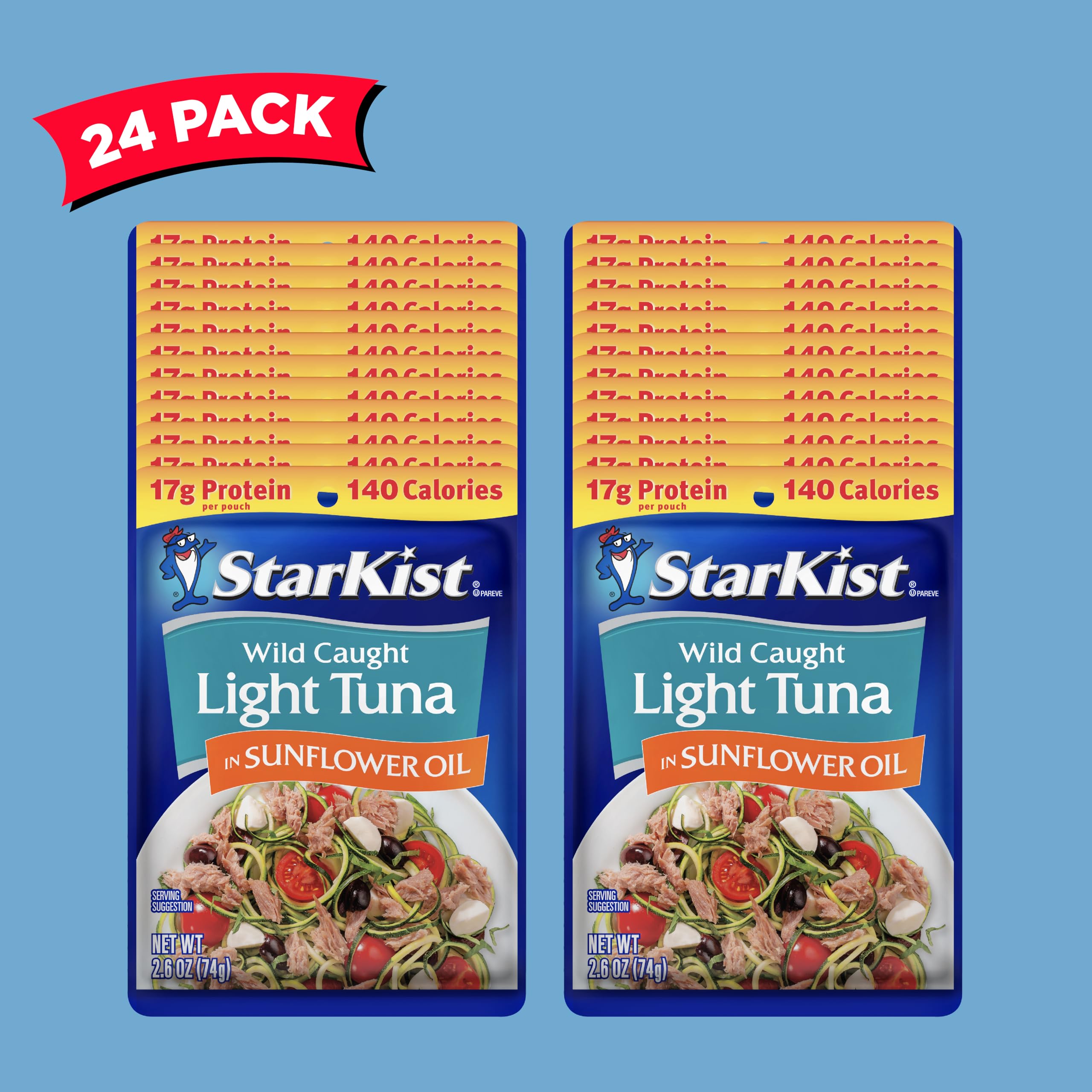 StarKist dolphin-safe tuna pouch provides protein with easy prep.