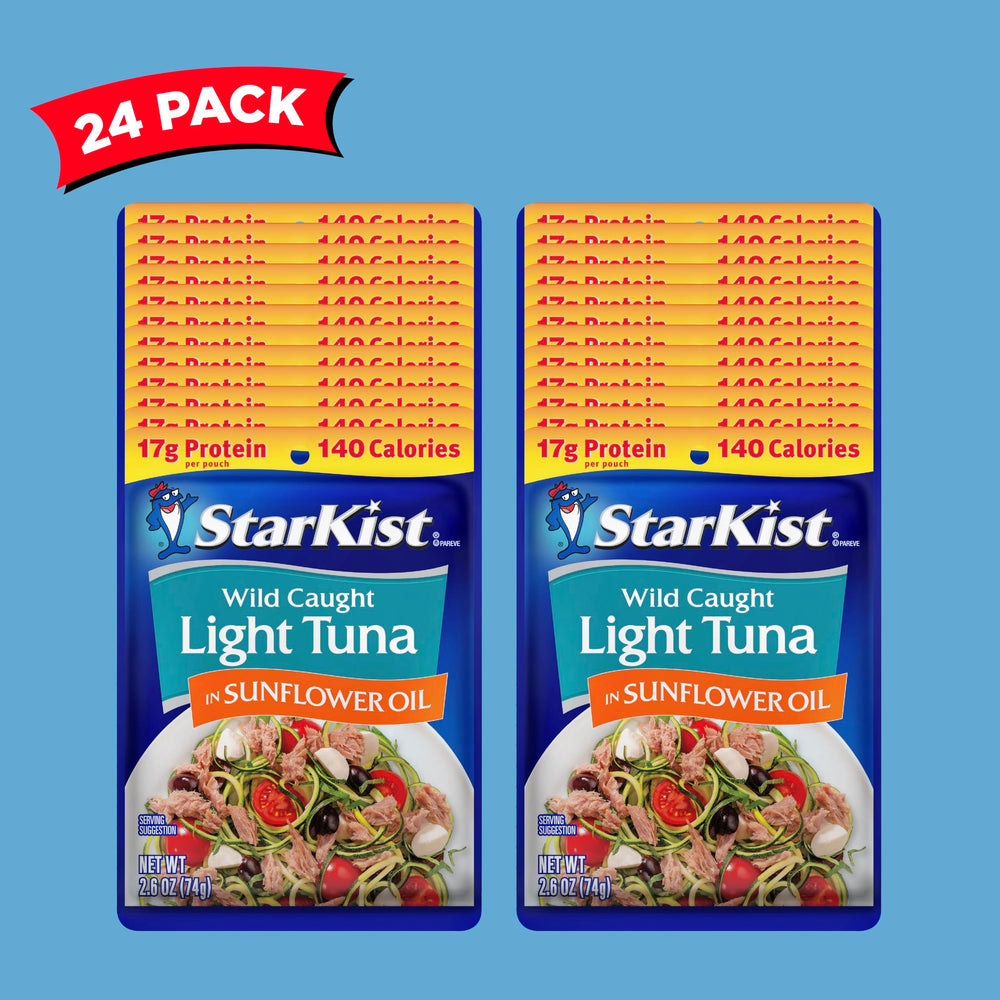 StarKist dolphin-safe tuna pouch provides protein with easy prep.
