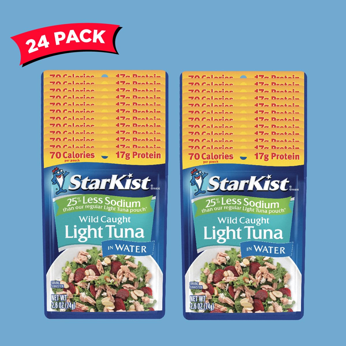 StarKist Dolphin-Safe Tuna in Water pouch with protein boost.