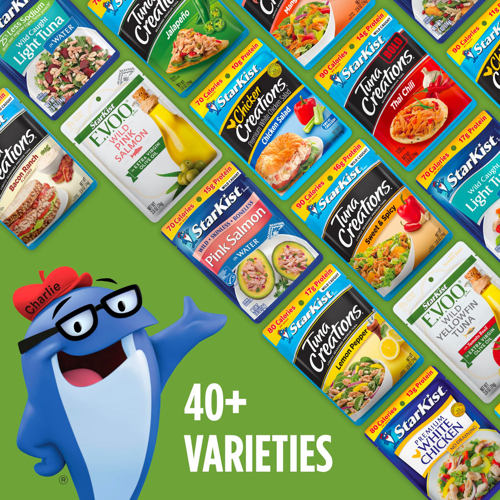 StarKist E.V.O.O. pink salmon in a pantry-ready pack for quick meals