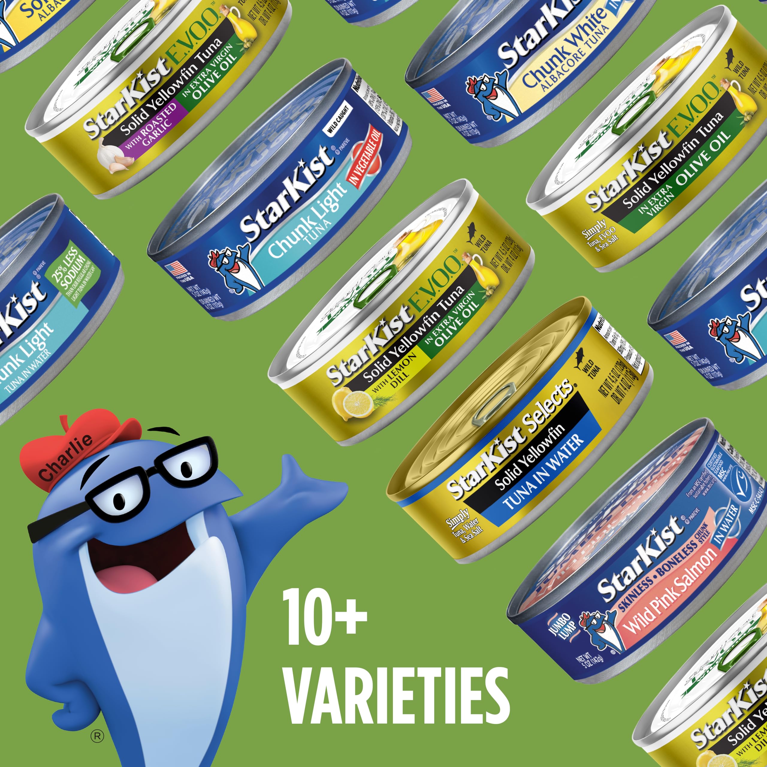 StarKist E.V.O.O. tuna nutrition panel showing 33g protein