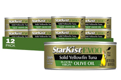 StarKist E.V.O.O. Yellowfin Tuna can, protein-packed ready to eat for quick meals.