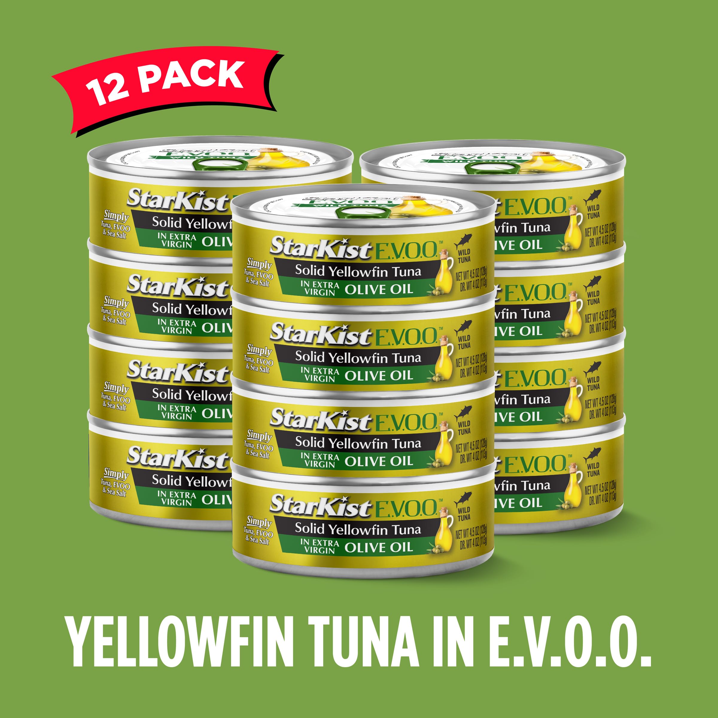 StarKist E.V.O.O. Yellowfin Tuna for office snack, pantry-friendly protein.