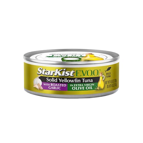 StarKist E.V.O.O. Yellowfin tuna on a salad; idea for a quick lunch.