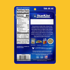 StarKist Less Sodium pouch tear and go design for quick meals.
