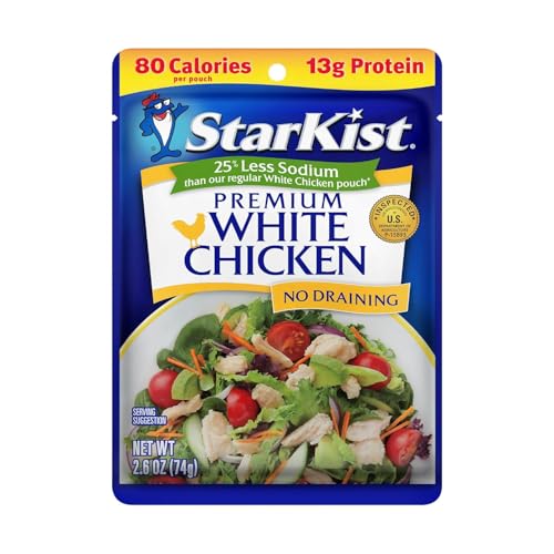 StarKist Less Sodium chicken in a convenient 2.6 oz pouch.