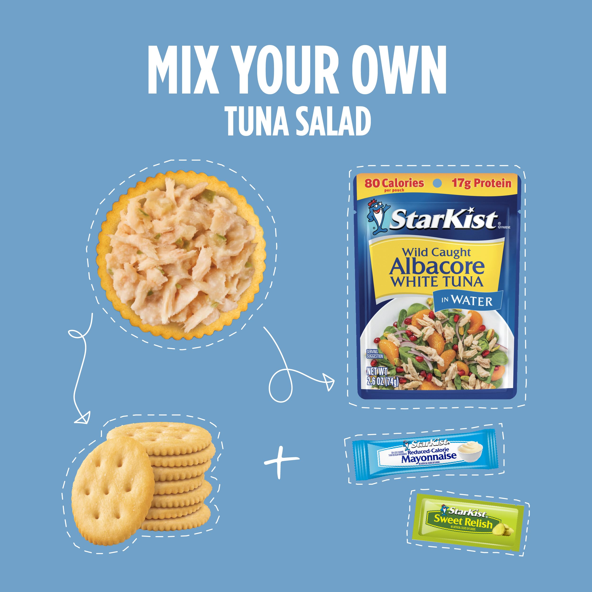 StarKist butter crackers provide a satisfying crunch with tuna salad.