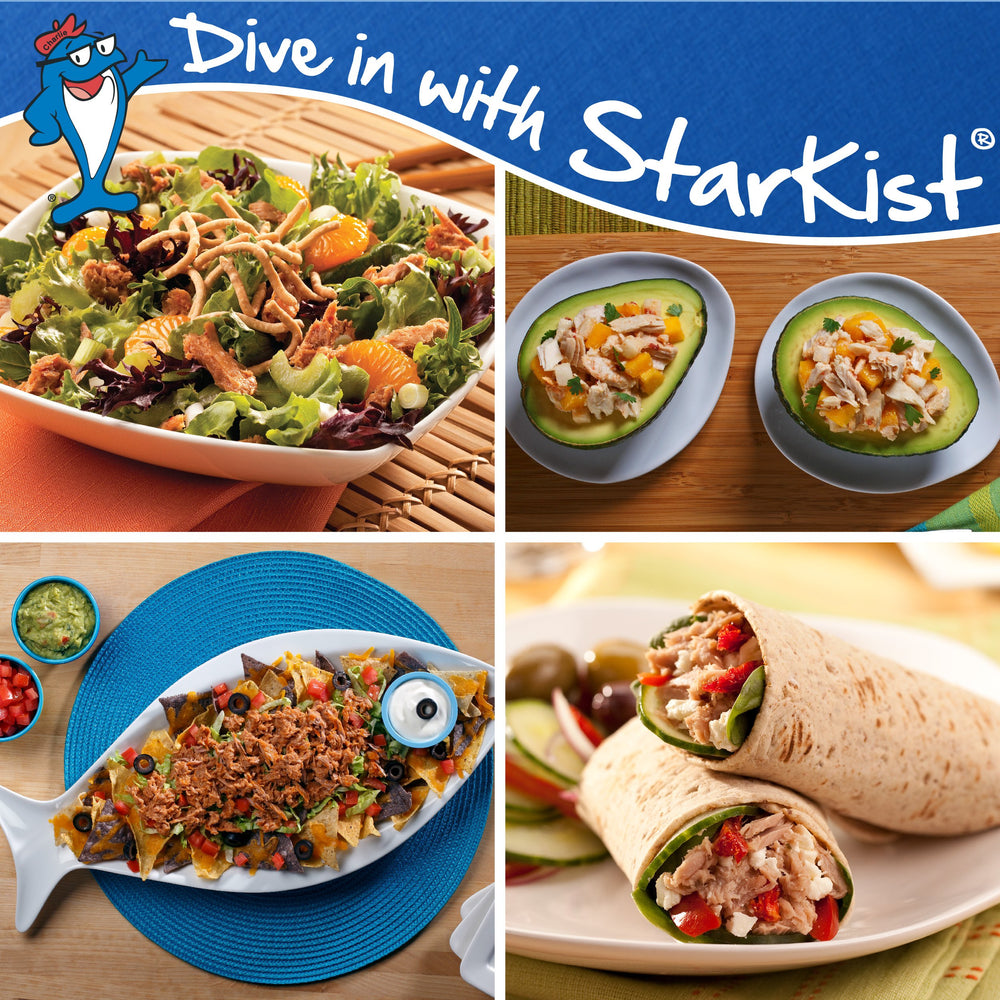 StarKist No Salt Added tuna nutrition facts panel shows protein per serving.