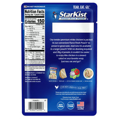 StarKist Premium White Chicken pouch, no draining needed for easy on-the-go use.