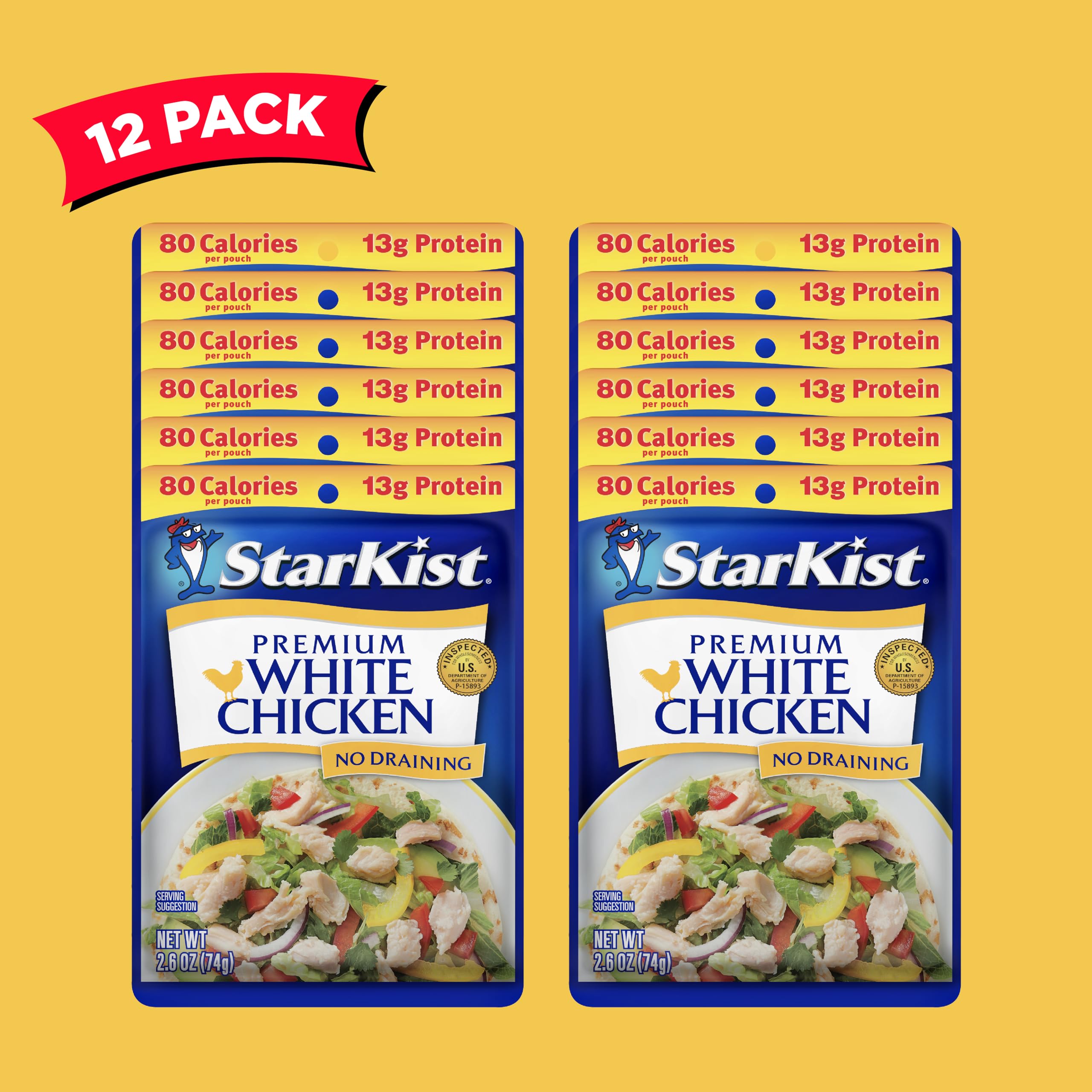 StarKist Premium White Chicken pouch salad idea for quick lunches.