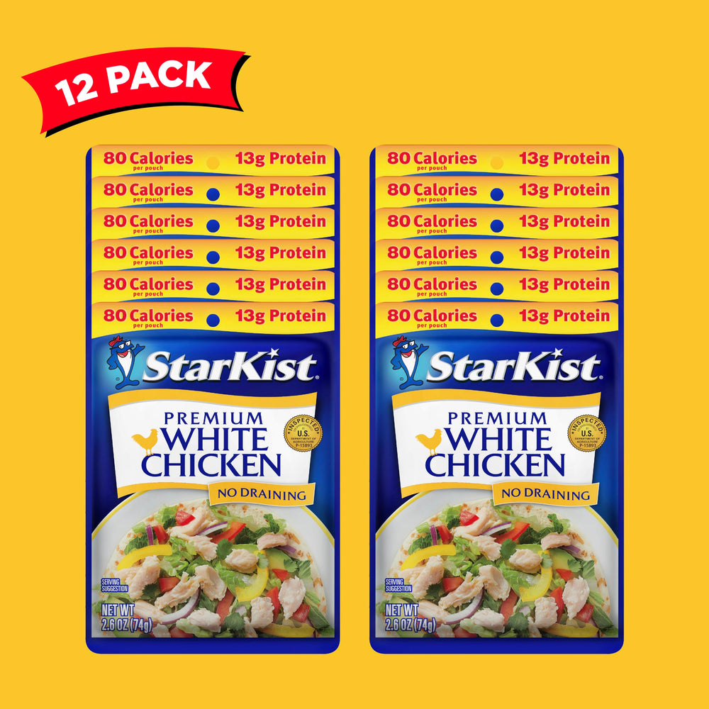 StarKist Premium White Chicken pouch salad idea for quick lunches.
