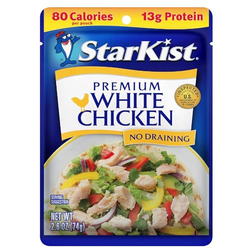 StarKist Premium White Chicken pouch serving in bowl for easy meals.