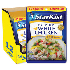 StarKist Premium White Chicken pouch tender chunks for quick, protein-rich meals.