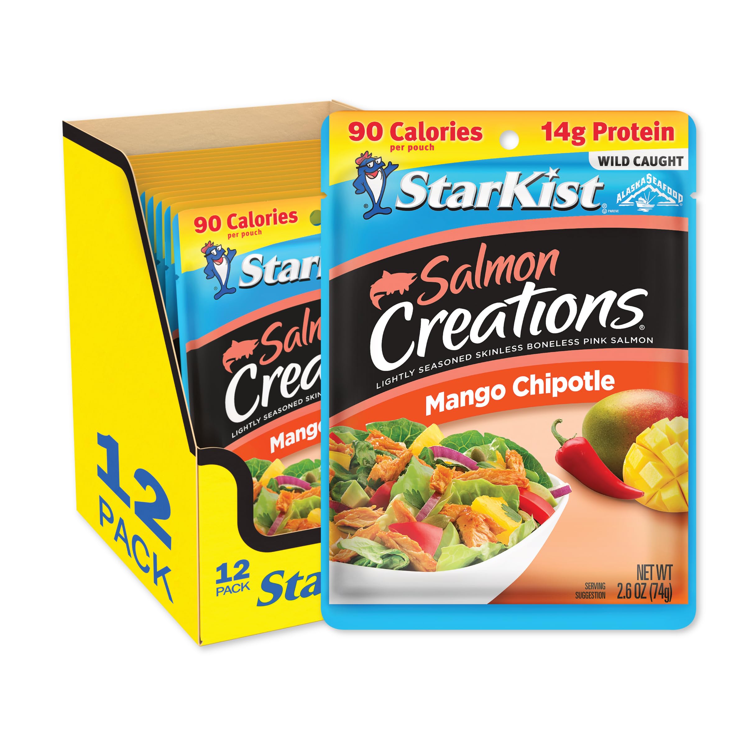 StarKist Salmon Creations Mango Chipotle pouch main image, ideal for on-the-go protein.