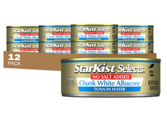 StarKist Selects No Salt Added albacore tuna in water can ready for salads and meals